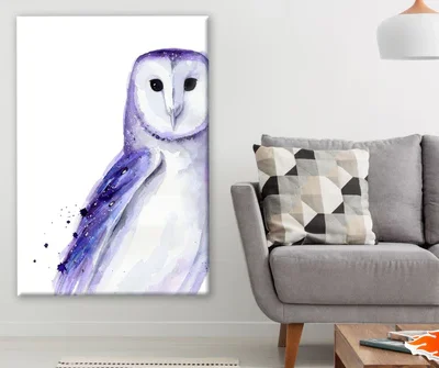 Owl Portrait Watercolor Painting Print 100% Australian Made