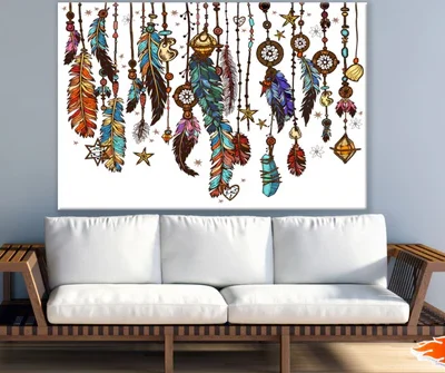 Colorful Feather Art Design Print 100% Australian Made