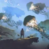 Man & Jelly fish Abstract Design Home Decor Premium Quality Poster Print Choose Your Sizes - Image 2