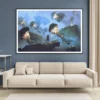 Man & Jelly fish Abstract Design Home Decor Premium Quality Poster Print Choose Your Sizes