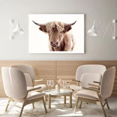 Highland Cow Portrait Photograph Home Decor Premium Quality Poster Print Choose Your Sizes