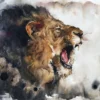 Lion Portrait Watercolor Painting Print 100% Australian Made - Image 2
