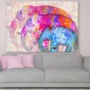 Elephants Shape Flower Design Print 100% Australian Made