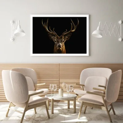 Deer Face Portrait Photograph Home Decor Premium Quality Poster Print Choose Your Sizes