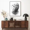 Face & Bird B&W Watercolor Paint Home Decor Premium Quality Poster Print Choose Your Sizes