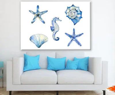 Sea Animals Watercolor Painting Print 100% Australian Made
