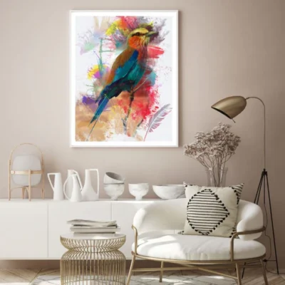 Bird Colorful Watercolor Painting Home Decor Premium Quality Poster Print Choose Your Sizes