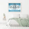 Horses Running on Water View Home Decor Premium Quality Poster Print Choose Your Sizes