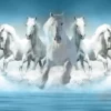 Horses Running on Water View Home Decor Premium Quality Poster Print Choose Your Sizes - Image 2
