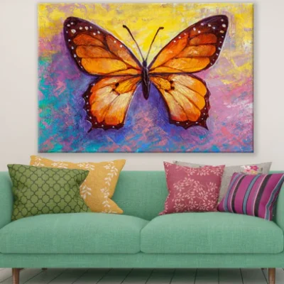 Colorful Butterfly Oil Painting Print 100% Australian Made