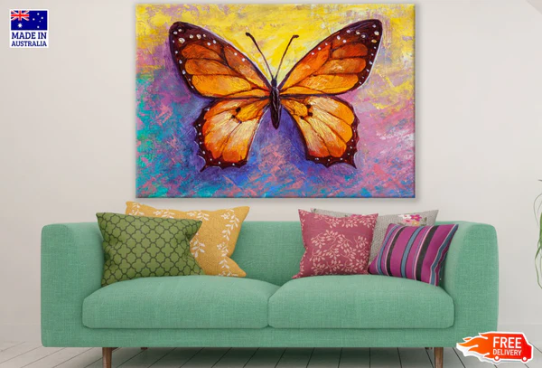 Colorful Butterfly Oil Painting Print 100% Australian Made
