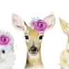 Animals Faces Watercolor Painting Print 100% Australian Made - Image 2