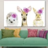 Animals Faces Watercolor Painting Print 100% Australian Made