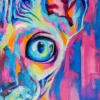 Abstract Cat Portrait Design Home Decor Premium Quality Poster Print Choose Your Sizes - Image 2
