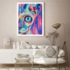 Abstract Cat Portrait Design Home Decor Premium Quality Poster Print Choose Your Sizes