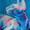 Colorful Cat Abstract Design Home Decor Premium Quality Poster Print Choose Your Sizes - Image 2