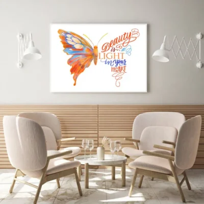 Butterfly & Quotes Colorful Paint Home Decor Premium Quality Poster Print Choose Your Sizes