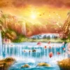 Stunning Waterfall Painting Print 100% Australian Made