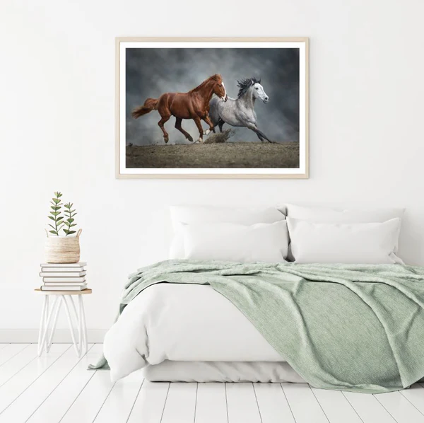 Running Horses Photograph Home Decor Premium Quality Poster Print Choose Your Sizes