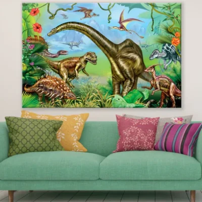 Dinosaurs Watercolor Painting Print 100% Australian Made