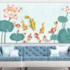 Fish in Pond Vector Design Print 100% Australian Made