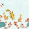Fish in Pond Vector Design Print 100% Australian Made - Image 2