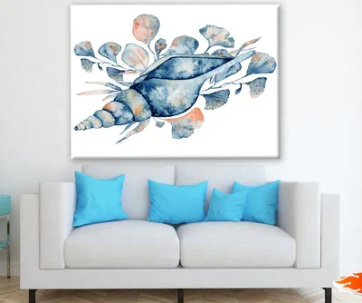 Sea Shell Watercolor Painting Print 100% Australian Made