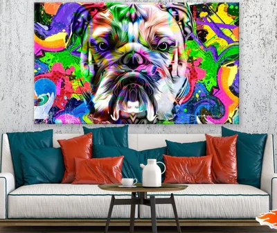 Dog Portrait Abstract Design Print 100% Australian Made