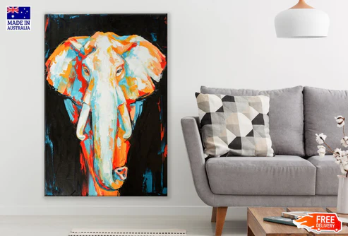 Elephant Abstract Painting Print 100% Australian Made