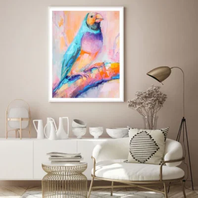 Bird Abstract Watercolor Painting Home Decor Premium Quality Poster Print Choose Your Sizes