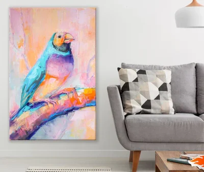 Bird Abstract Watercolor Painting Print 100% Australian Made