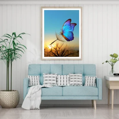 Dandelion Flowers & Butterfly Home Decor Premium Quality Poster Print Choose Your Sizes