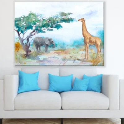 Animals Watercolor Painting Print 100% Australian Made