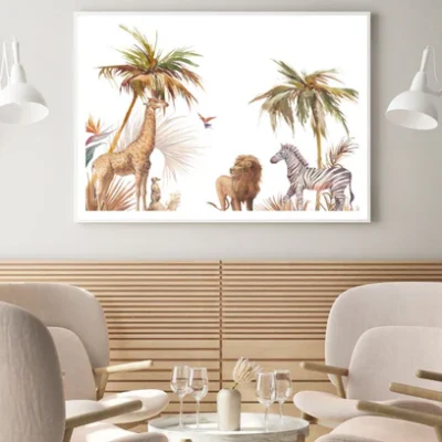 Animals Watercolor Painting Home Decor Premium Quality Poster Print Choose Your Sizes
