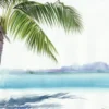 Coconut Tree in Sea Shore Painting Print 100% Australian Made - Image 2