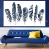 Blue Feathers Watercolor Painting Print 100% Australian Made