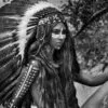 Indian Woman Hunter B&W Portrait Photograph Print 100% Australian Made - Image 2