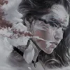 Stunning Lady Headdress Print 100% Australian Made - Image 2