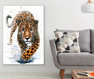Leopard Portrait Watercolor Paint Print 100% Australian Made