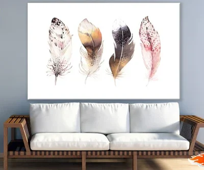 Colorful Feathers Watercolor Painting Print 100% Australian Made
