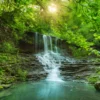 Waterfall in Forest Photograph Print 100% Australian Made - Image 2