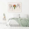 Elephants & Flower Bouquet Paint Home Decor Premium Quality Poster Print Choose Your Sizes
