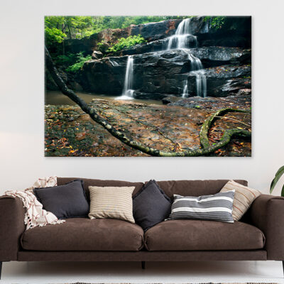 Waterfall in Pang Sida Forest Wall Art Print 100% Australian Made