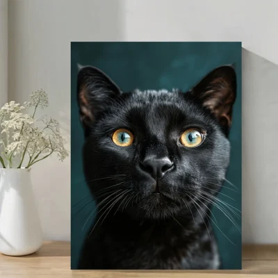 Majestic Black Panther Wall Art Canvas Framed 40x60