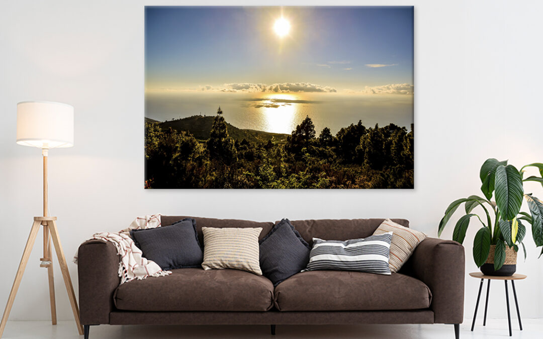 View Of The Ocean With The Sun  Wall Art Print 100% Australian Made