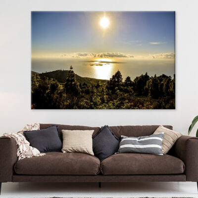 View Of The Ocean With The Sun  Wall Art Print 100% Australian Made