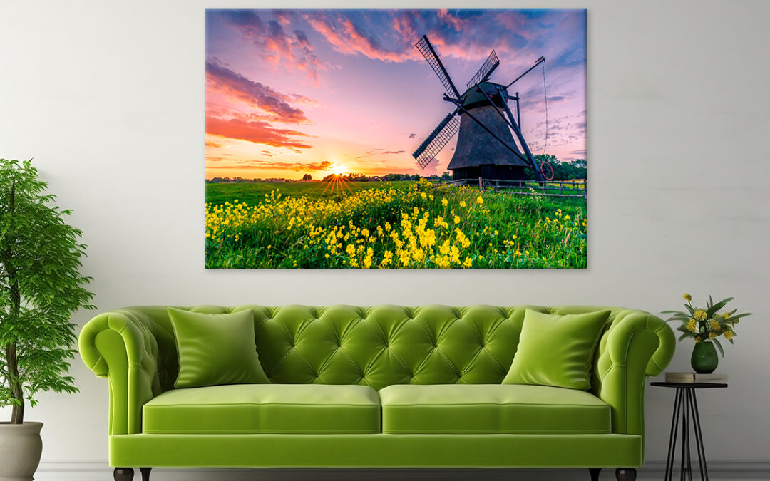 Water Scoop Mill In East-Friesland Wall Art Print 100% Australian Made