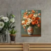 Vibrant Colorful Flower Vase Wall Art Canvas Framed 40x60 - Image 3