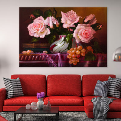 Oil Painting of Roses Still Life Wall Art Print 100% Australian Made
