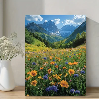 Green Nature Wall Art Canvas Framed 40x60